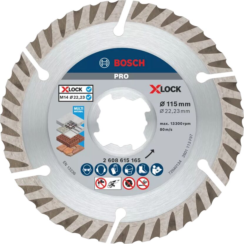 Diamanttrennscheibe 'PRO Multi Material X-Lock' Ø 115 mm