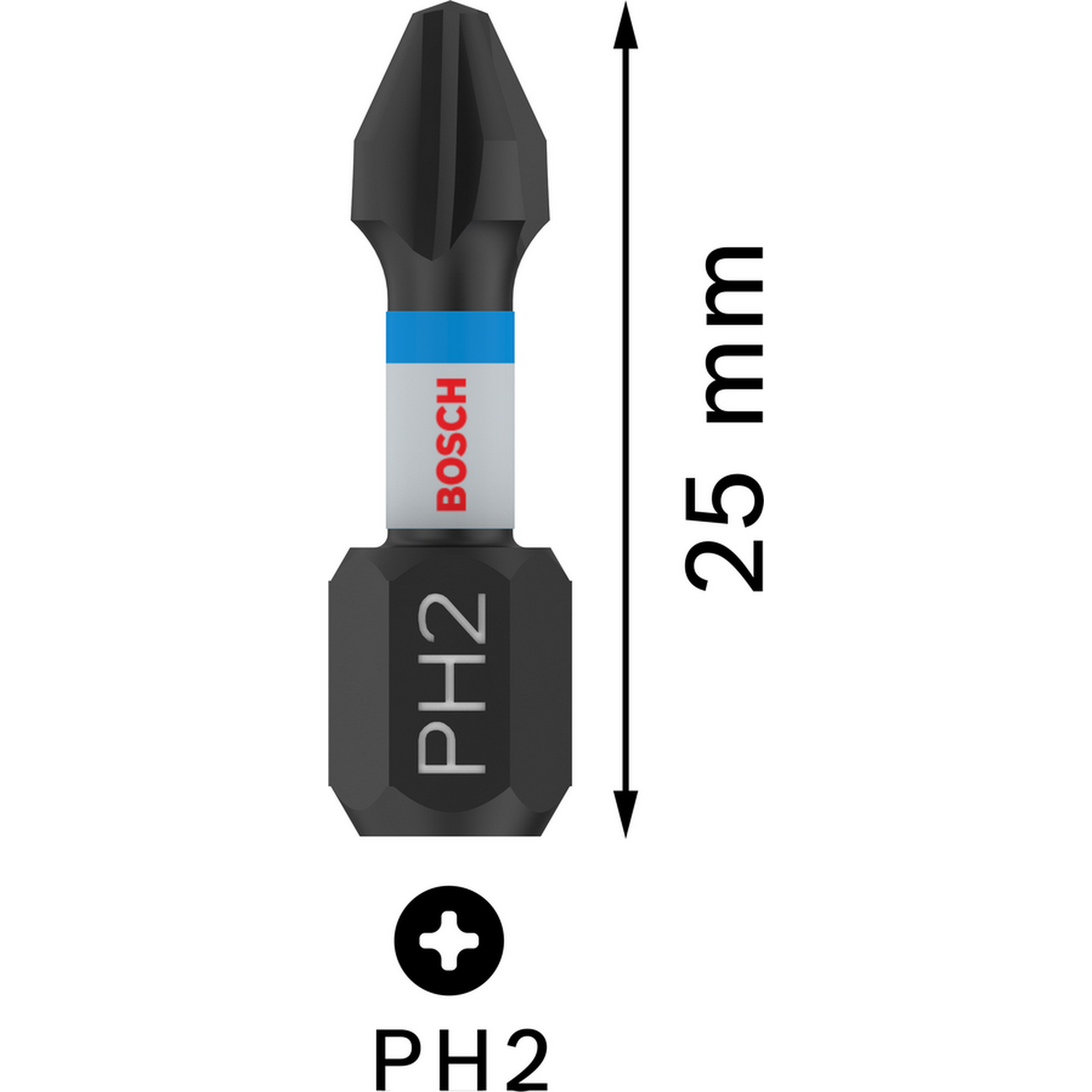 Schrauberbit 'Pro Impact PH2' 25 mm, 2-teilig