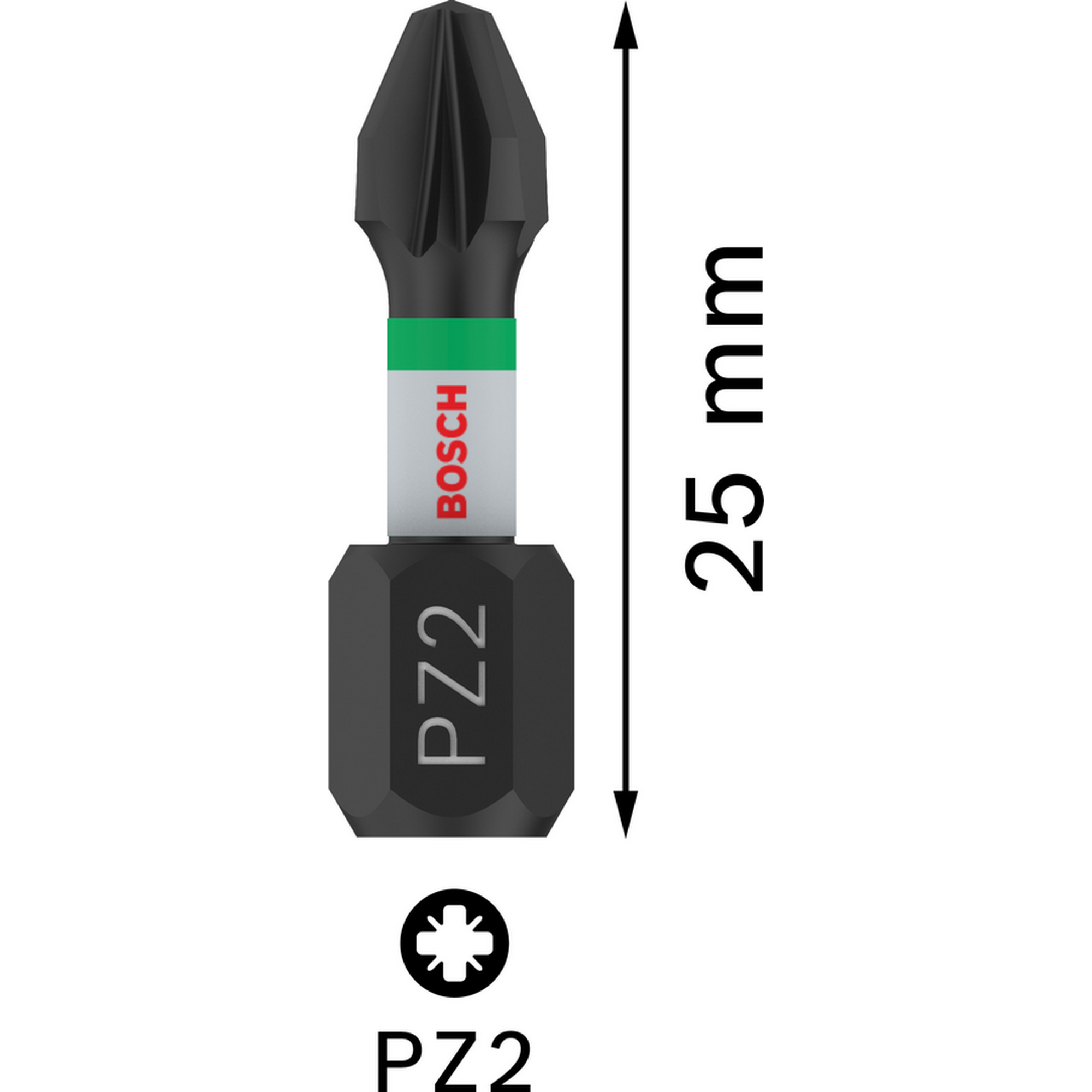 Schrauberbit 'Pro Pozidriv Impact' PZ2, 25 mm 2-teilig