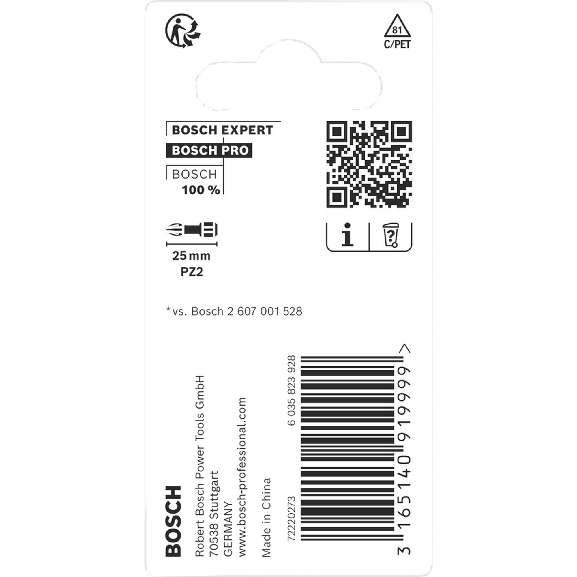 Schrauberbit 'Pro Pozidriv Impact' PZ2, 25 mm 2-teilig