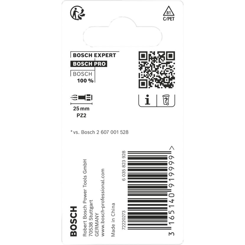 Schrauberbit 'Pro Pozidriv Impact' PZ2, 25 mm 2-teilig