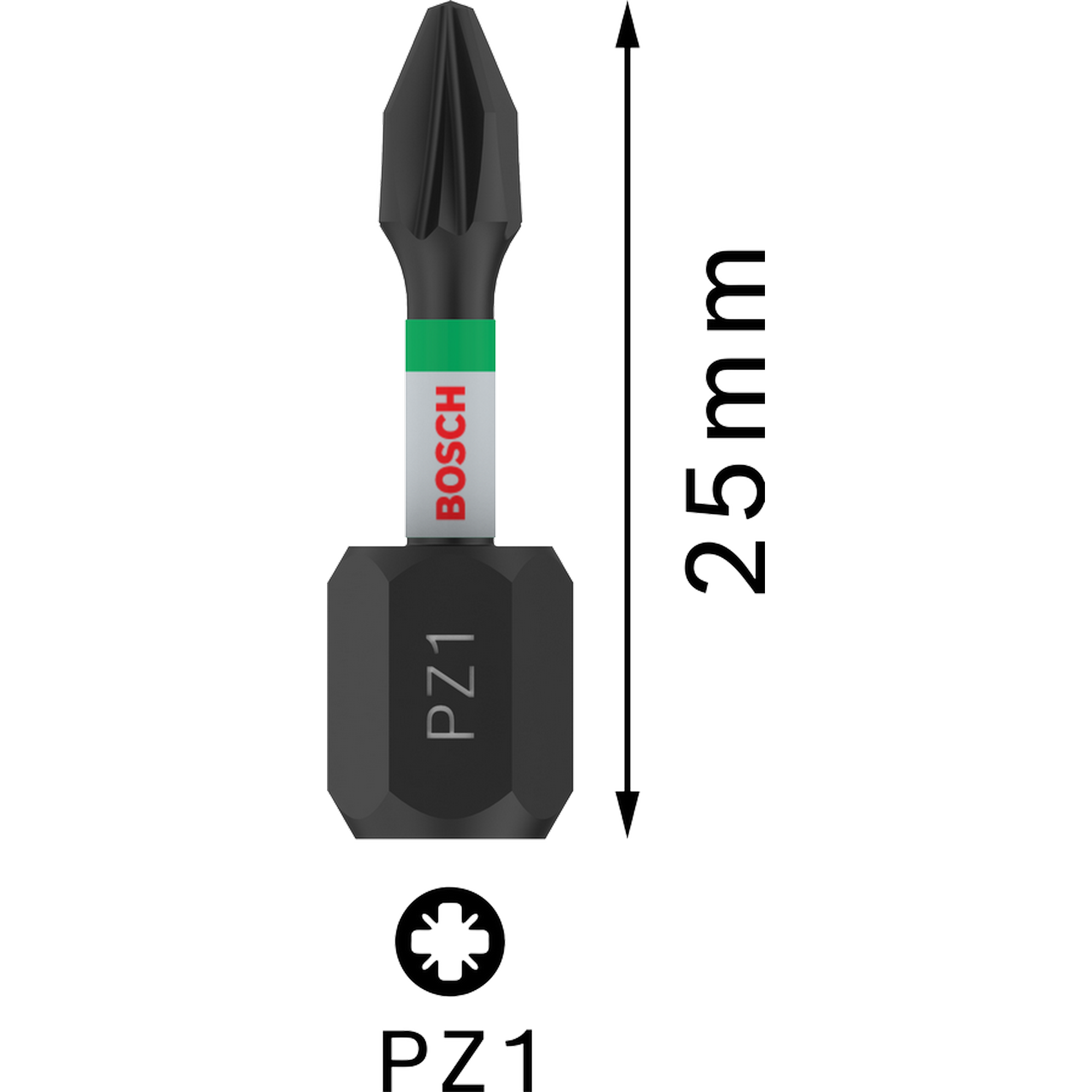 Schrauberbit 'Pro Pozidriv Impact' PZ1, 25 mm 2-teilig