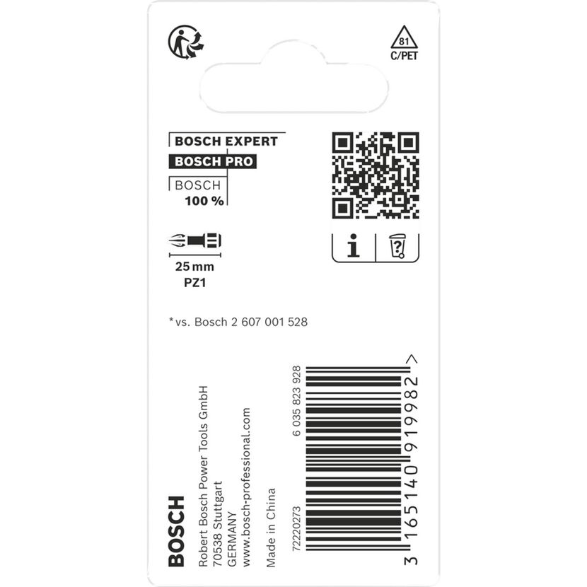 Schrauberbit 'Pro Pozidriv Impact' PZ1, 25 mm 2-teilig