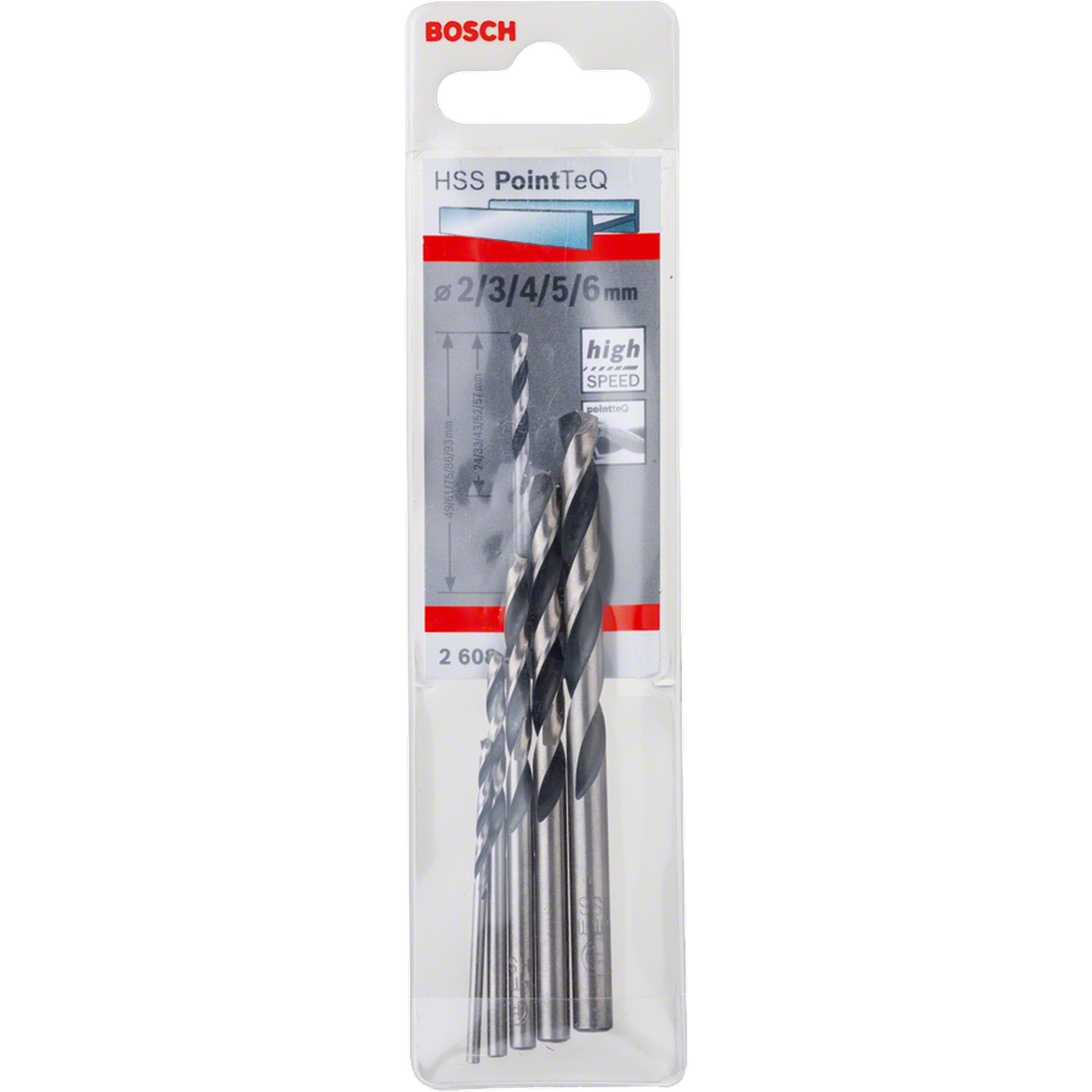 HSS-Spiralbohrer-Set 'PointTeQ' Ø 2-6 mm 5-teilig