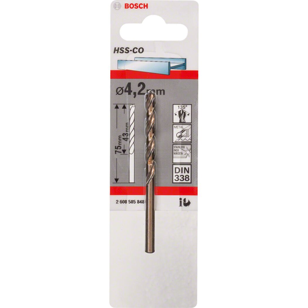 Metallbohrer 'Pro HSS-Co' Ø 4,2 x 43 x 75 mm