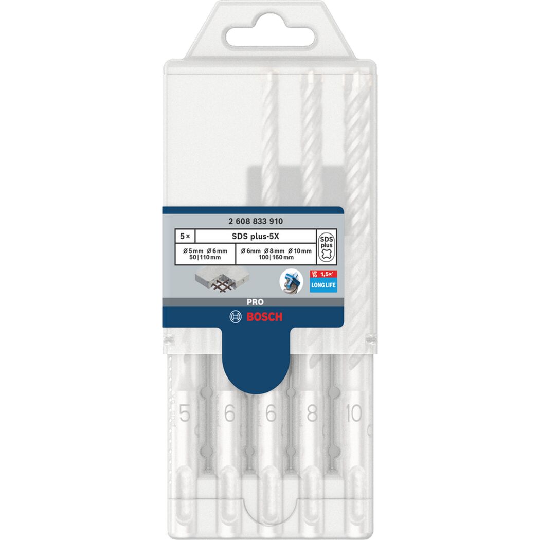 Hammerbohrer-Set 'PRO SDS plus-5X' Ø 5-10 mm 5-teilig
