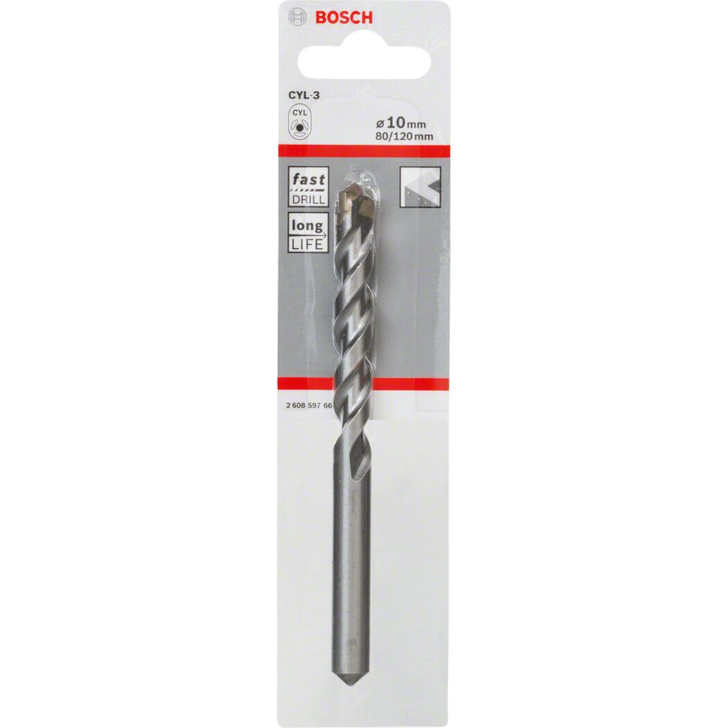 Betonbohrer 'CYL-3' Ø 10 x 80 x 120 mm