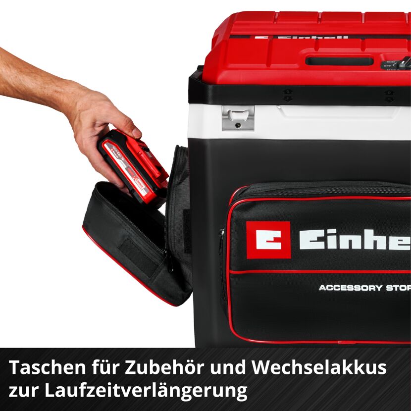 Akku-Kühlbox 'TE-COL 18/27 Li-Solo' schwarz/rot 27 l mit Warmhaltefunktion