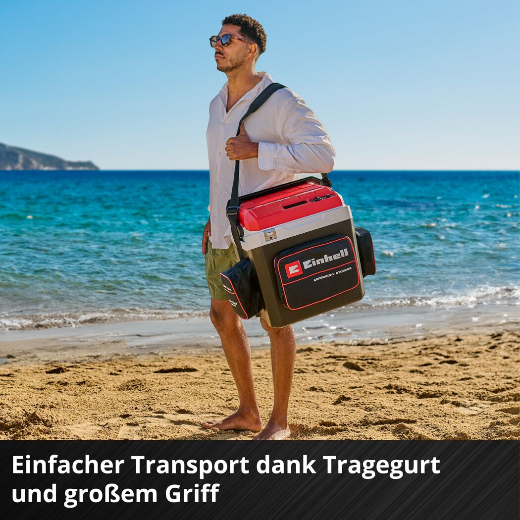 Akku-Kühlbox 'TE-COL 18/27 Li-Solo' schwarz/rot 27 l mit Warmhaltefunktion