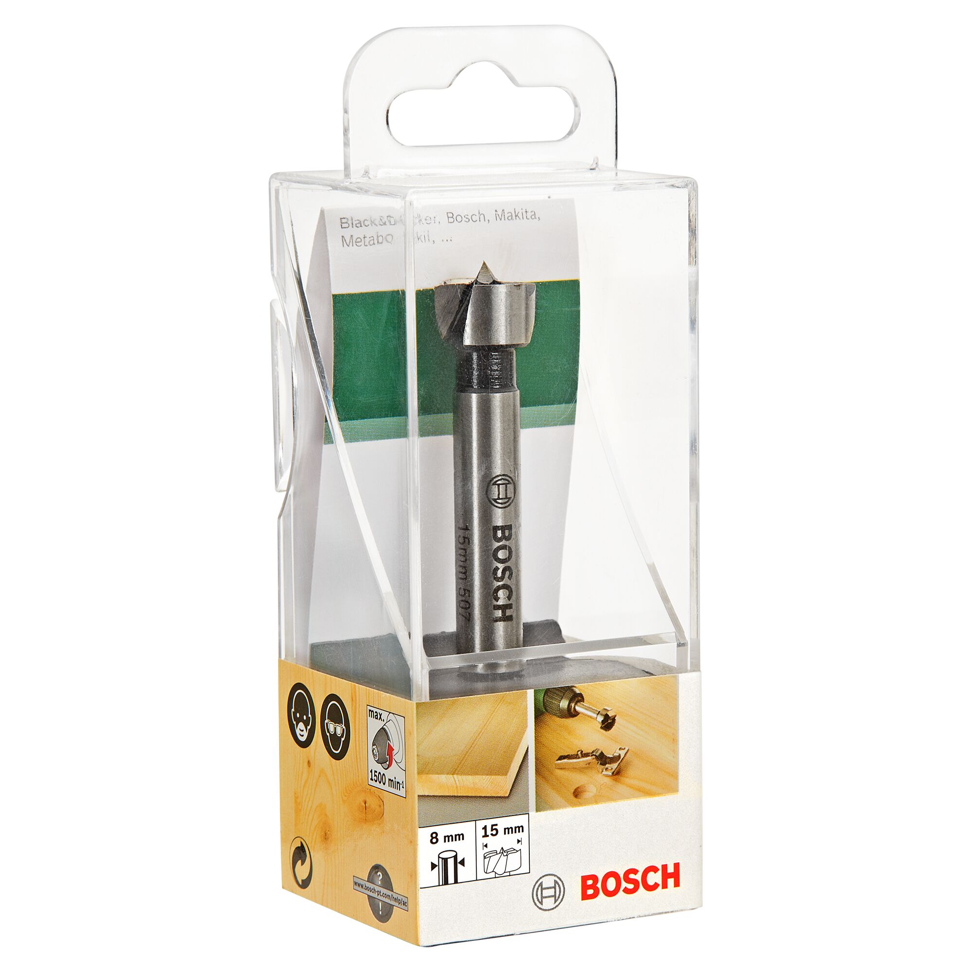 Bosch Forstnerbohrer 15 mm im Verkaufsblister