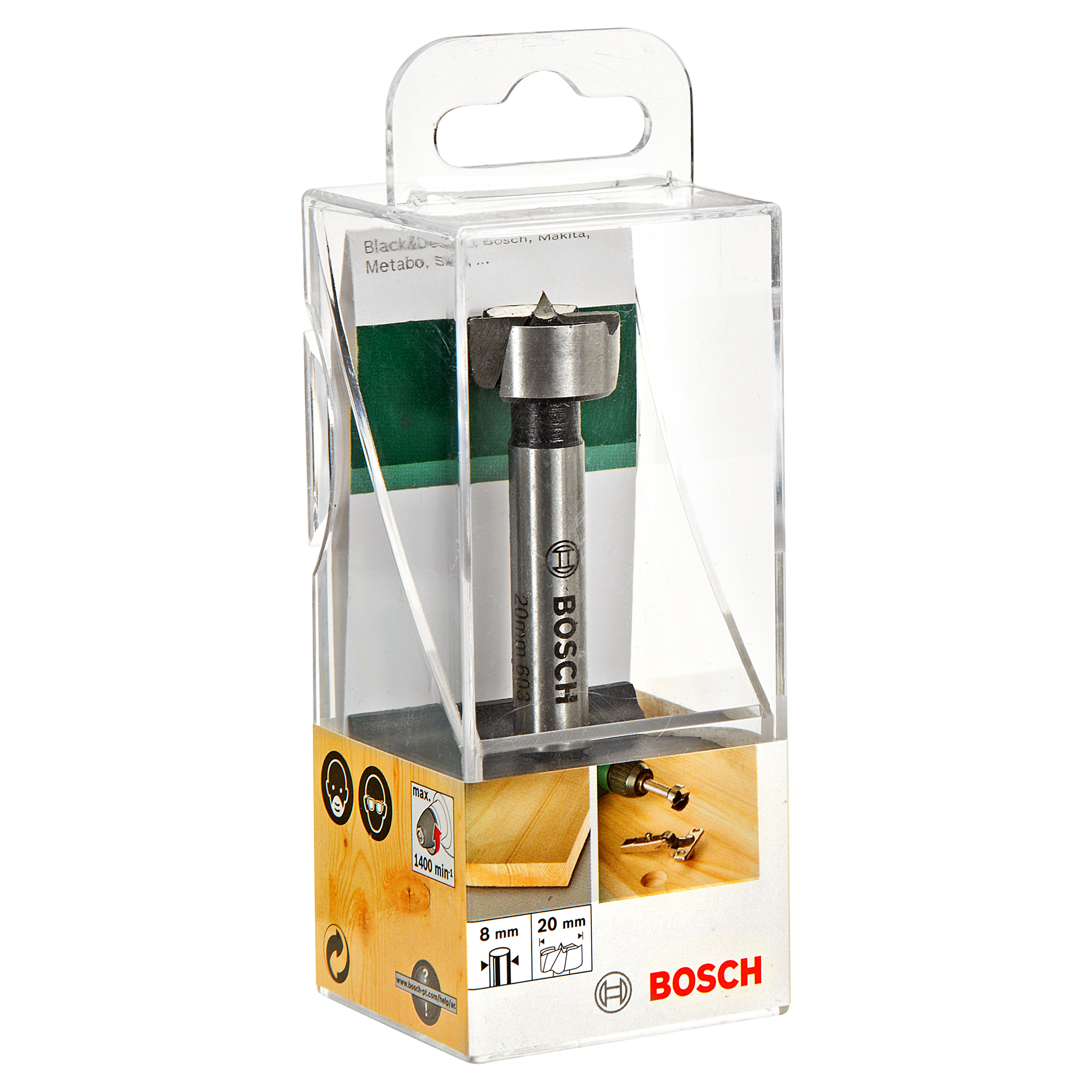 Bosch 2608585787 Forstnerbohrer Scharnierlochbohrer CleanHinge 20 mm Holz 