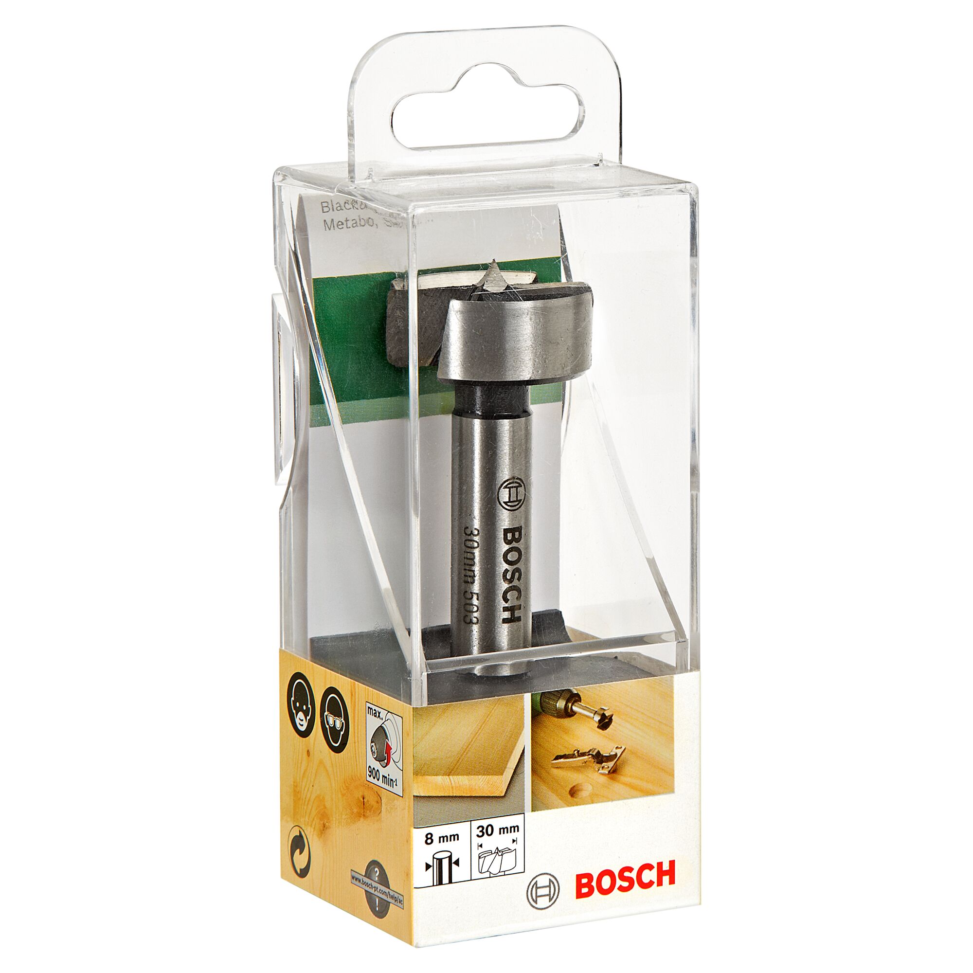 Bosch Forstnerbohrer 30 mm Durchmesser in Verpackung