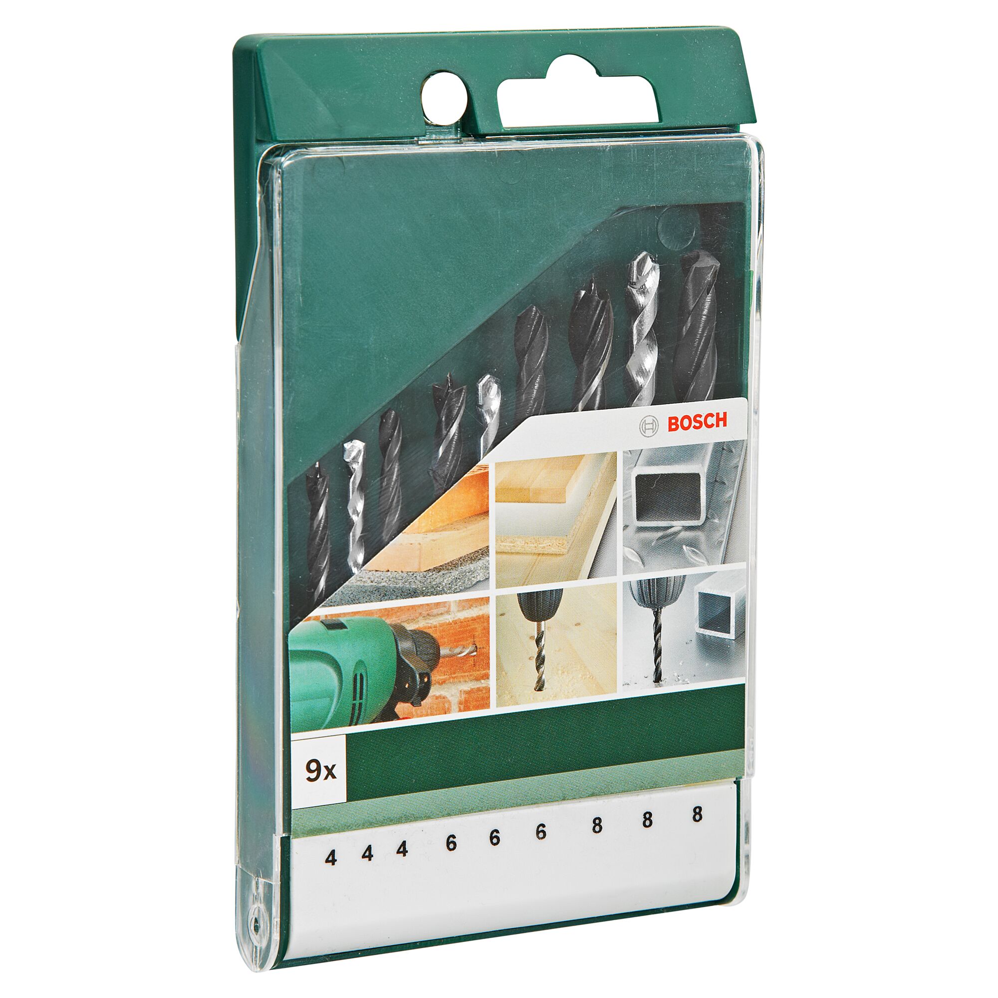 Neunteiliger Metall-, Stein- und Holzbohrer-Set von Bosch