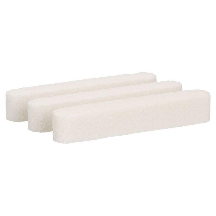 Drei weiße Entkalkersticks für Dampfreiniger