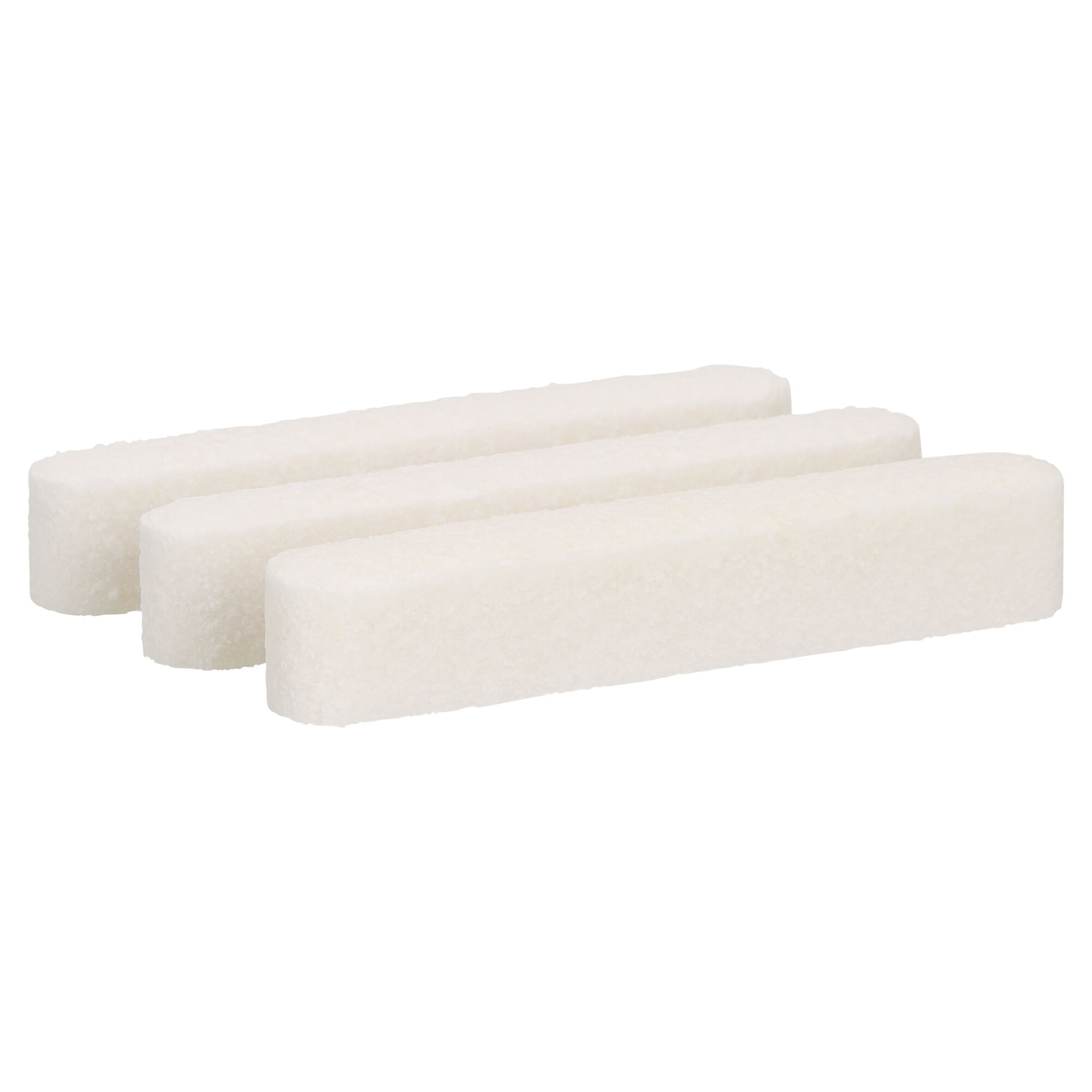 Drei weiße Entkalkersticks für Dampfreiniger