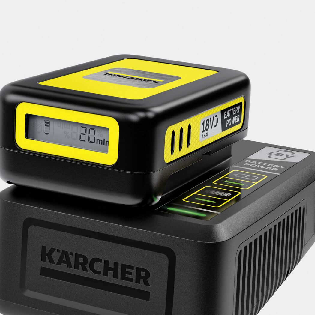 Kärcher 18V Akku auf Ladestation