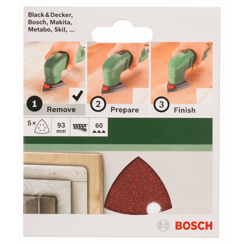 Deltaschleifblatt Klett 90 mm G60 5 Stück