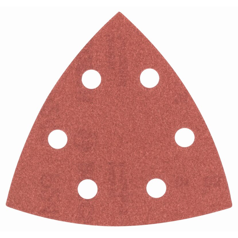 Dreieckiges Schleifpapier mit sechs Löchern