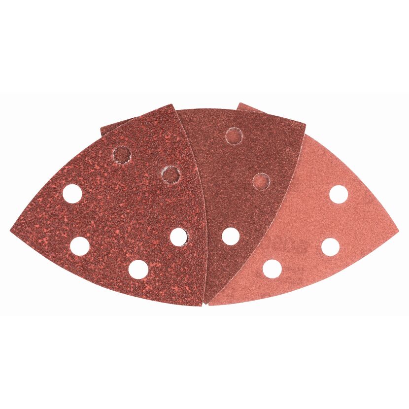 Deltaschleifblatt-Set gelocht 9,3 cm G60 - 240 6-teilig