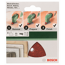 Deltaschleifblatt-Set gelocht 9,3 cm G60 - 240 6-teilig