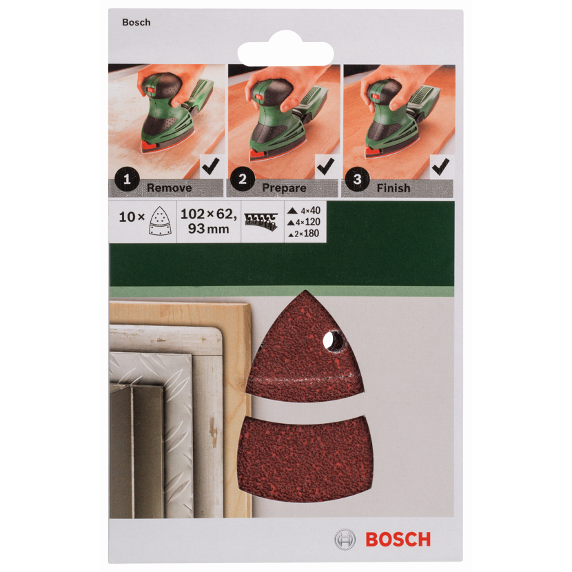 Schleifpapier für Multischleifer, Körnung 40/120/180