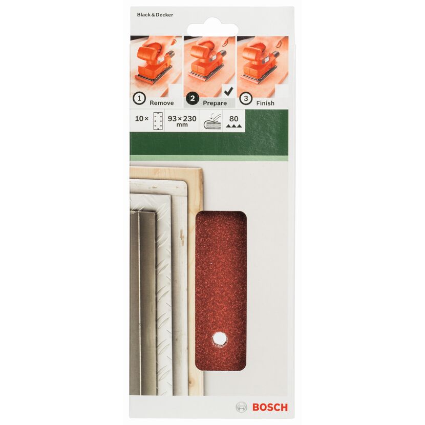 Schleifblätter G80 9,3 x 23 cm 10 Stück