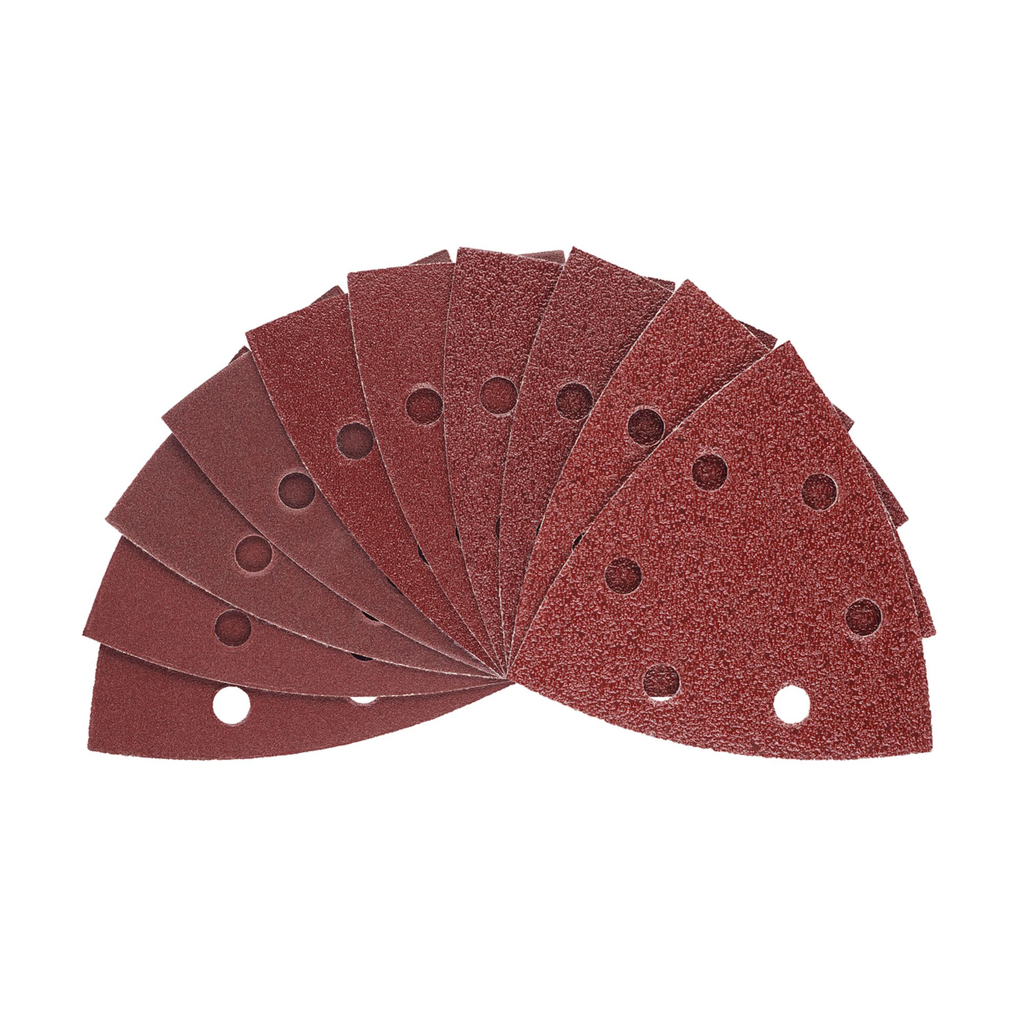 Schleifpapier-Set mit mehreren dreieckigen Schleifblättern