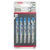 Fünf Stichsägeblätter T 118 G von Bosch in Verpackung