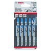 Fünf Stichsägeblätter T127D von Bosch für Alu