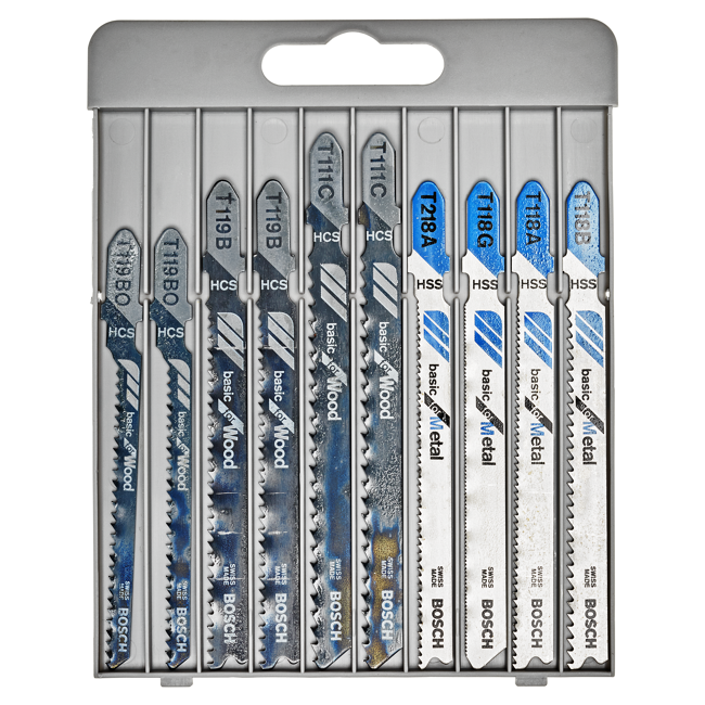 Bild von Stichsägeblatt-Set Basic für Metall und Holz 'Professional' 10 Stück