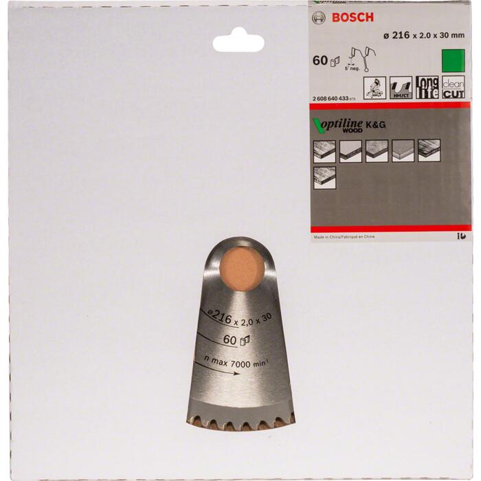 Kreiss geblatt Optiline Wood 216 X 30 Mm 60 Z hne kreiss-geblatt-optiline-wood-216-x-30-mm-60-z-hne