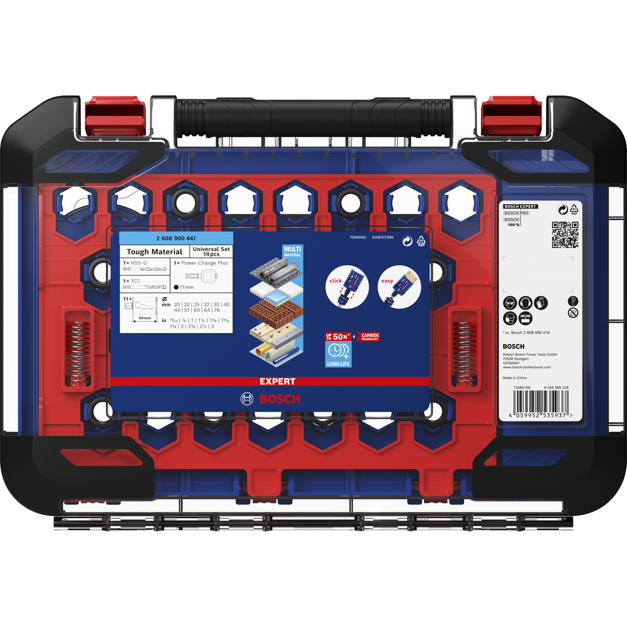 Lochsäge-Set 'EXPERT Tough Material' 20-76 mm, 14-teilig
