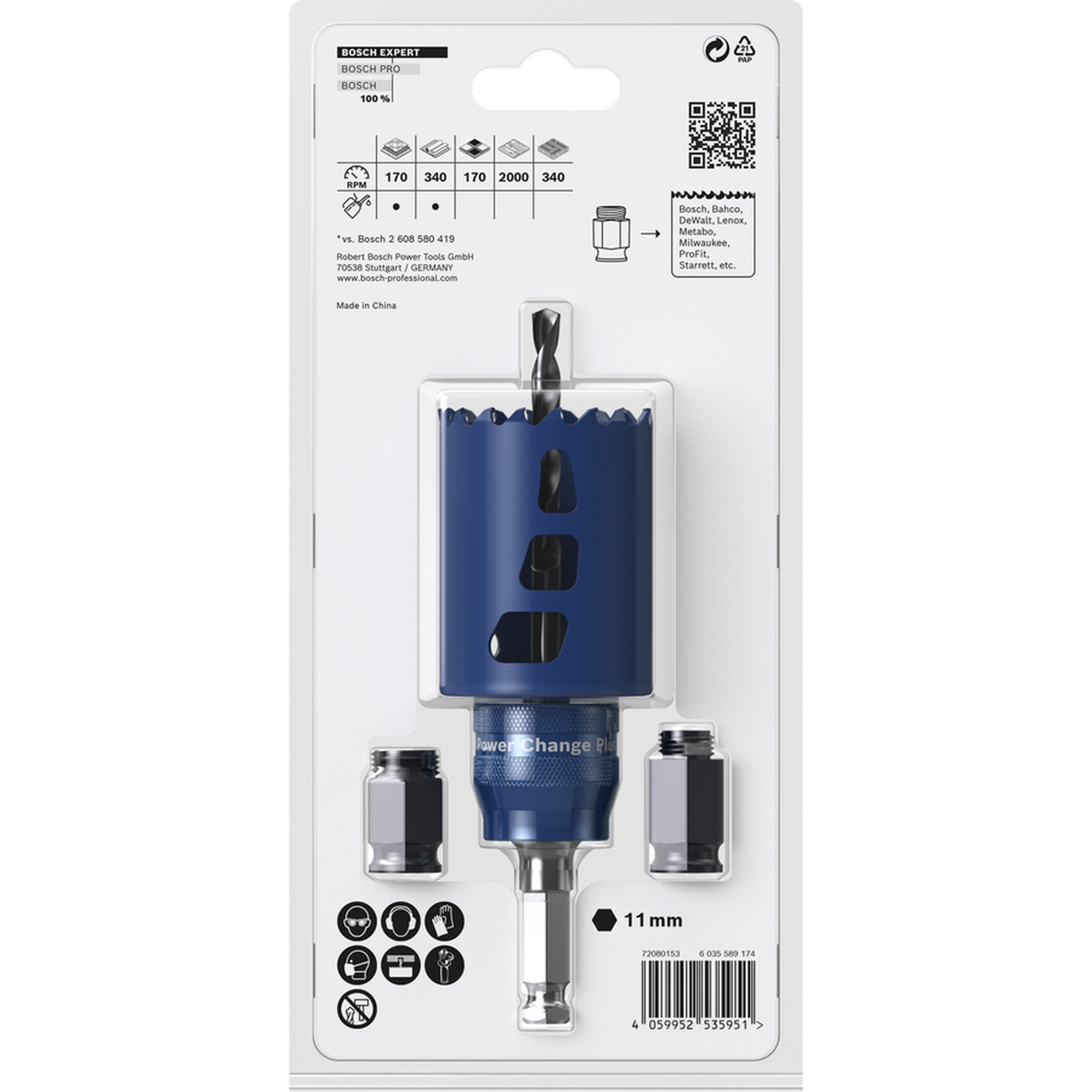 Lochsäge-Starter-Set 'EXPERT Tough Material' 51 x 60 mm