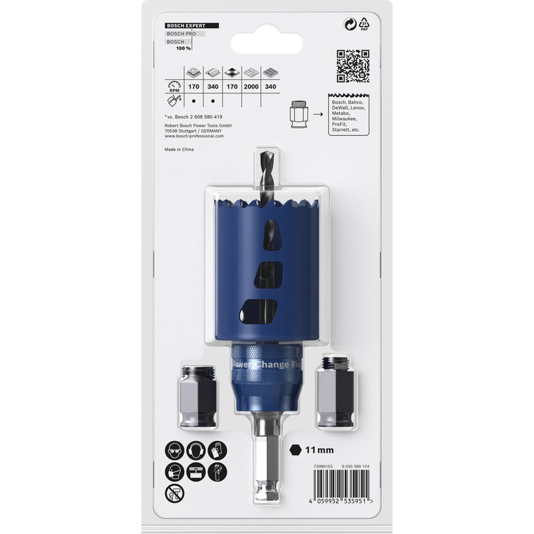 Lochsäge-Starter-Set 'EXPERT Tough Material' 51 x 60 mm