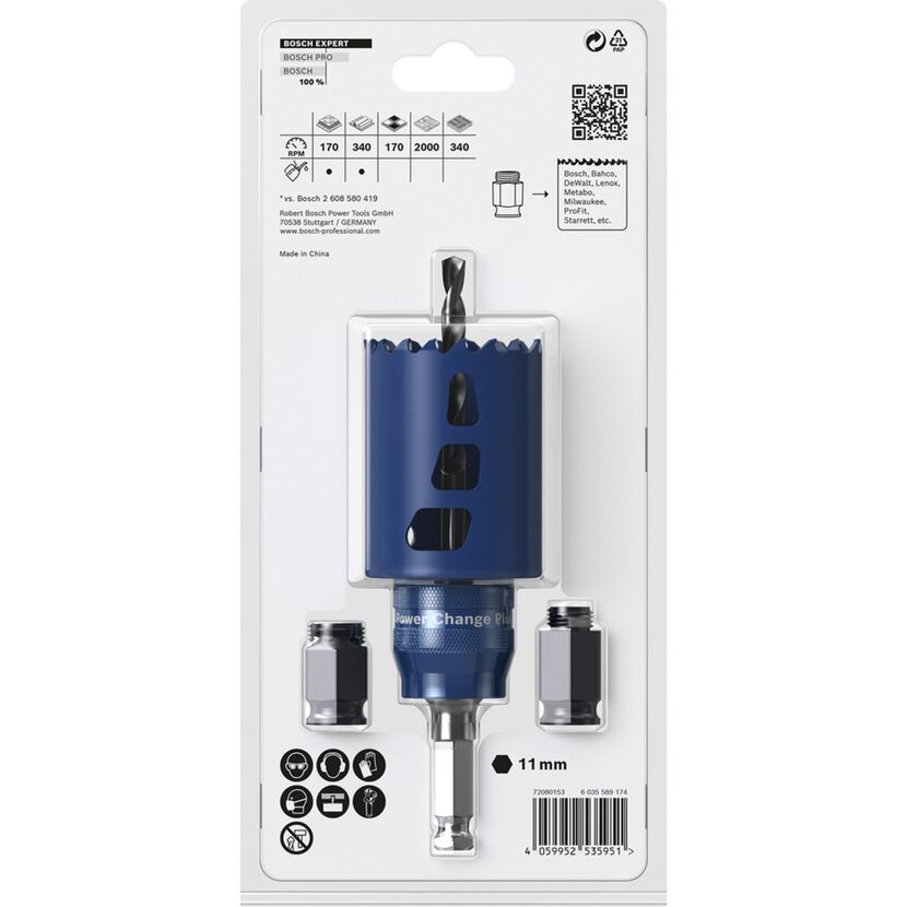 Lochsäge-Starter-Set 'EXPERT Tough Material' 51 x 60 mm