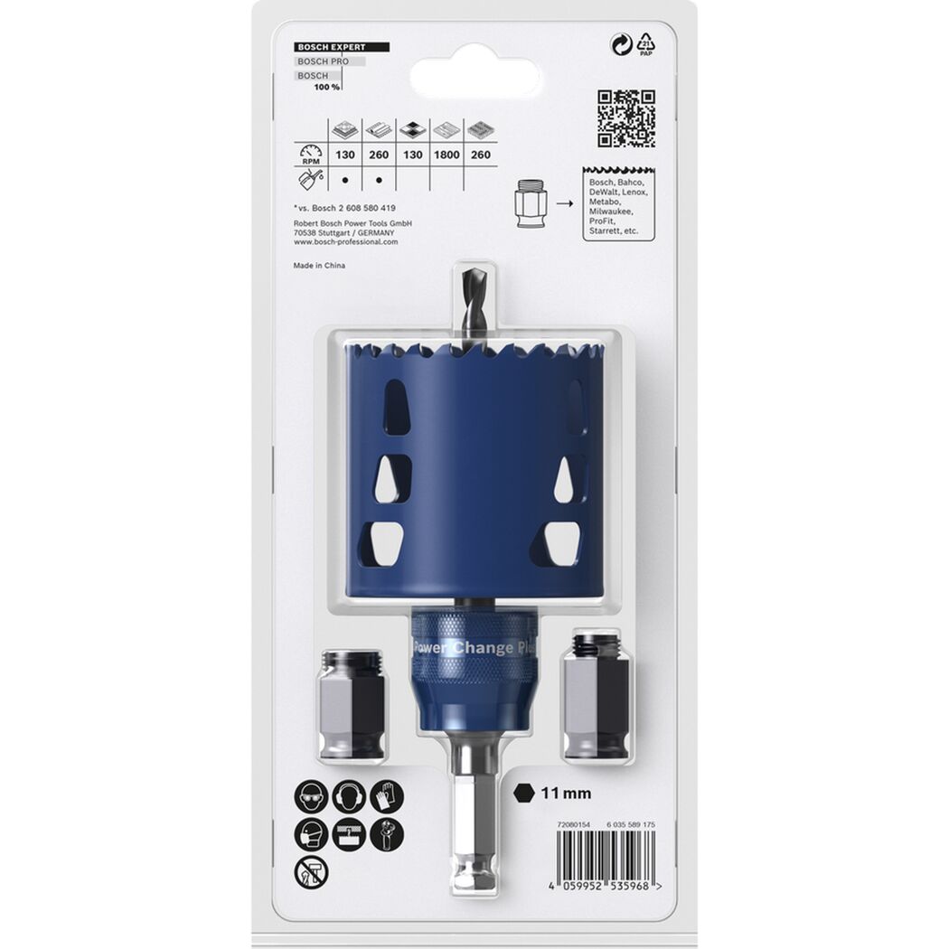 Lochsäge-Starter-Set 'EXPERT Tough Material' 68 x 60 mm