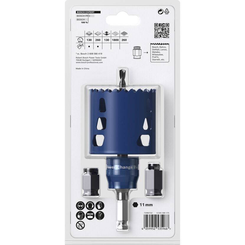 Lochsäge-Starter-Set 'EXPERT Tough Material' 68 x 60 mm