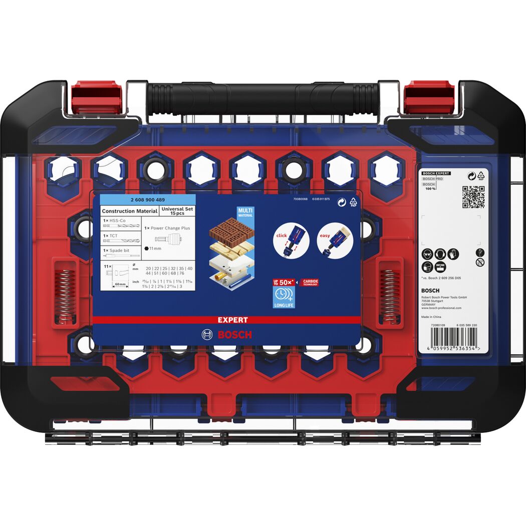 Lochsäge-Set 'EXPERT Construction Material' 20-76 mm 15-teilig