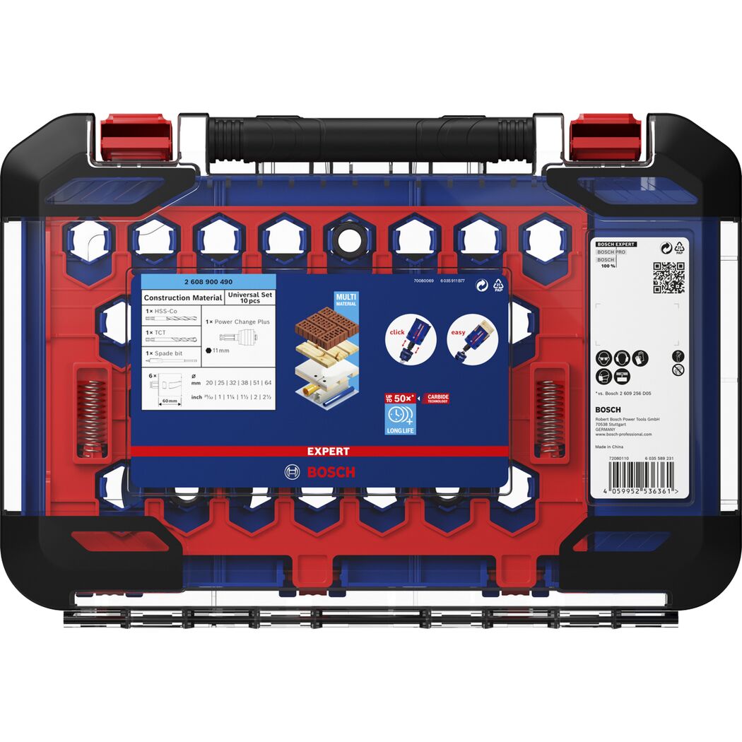 Lochsäge-Set 'EXPERT Construction Material' Ø 20-64 mm 10-teilig