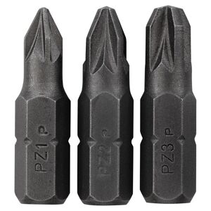 Schrauberbitset PZ1/2/3 25 mm, 3 Stück