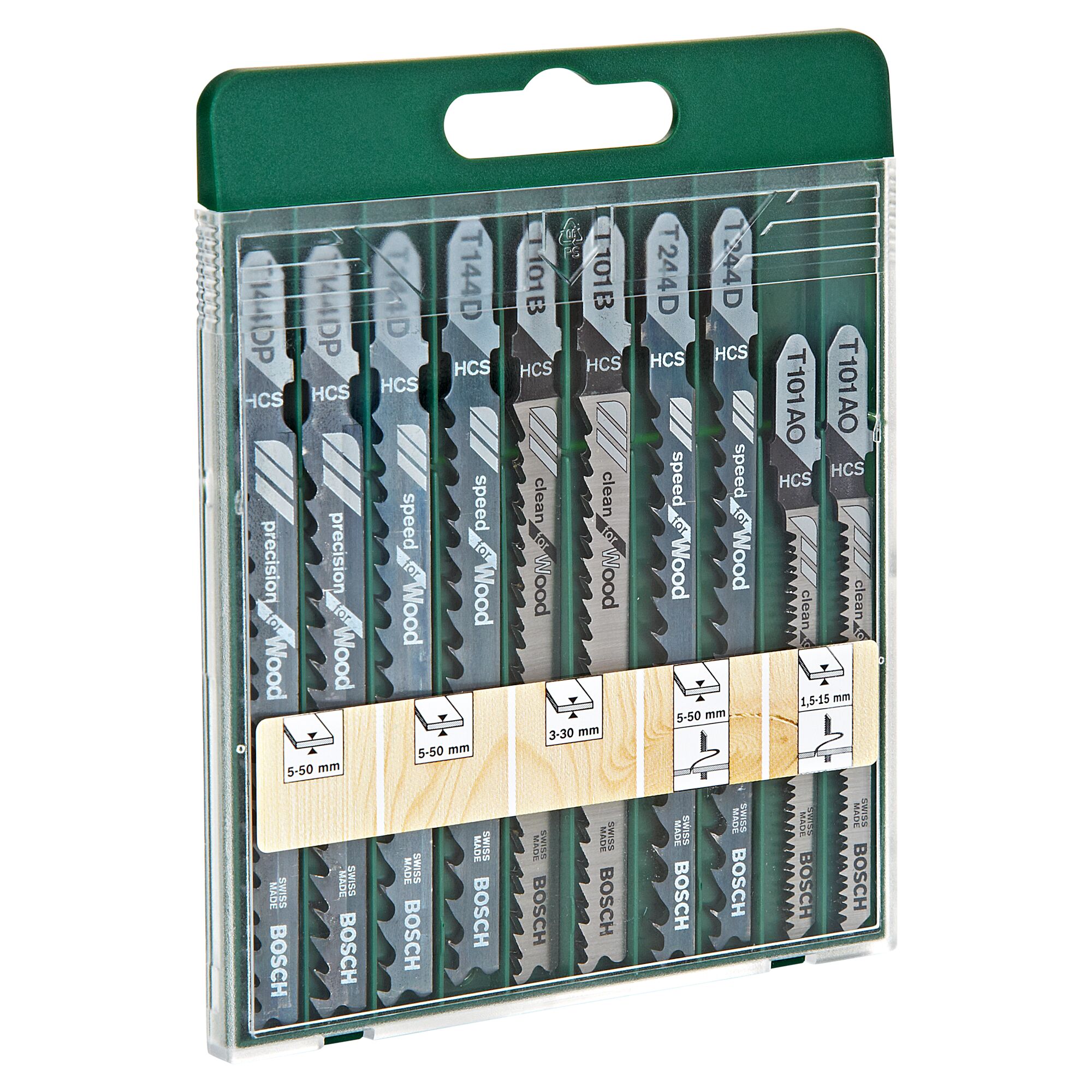 Bosch Stichsägeblattset, 10-teilig für Holz