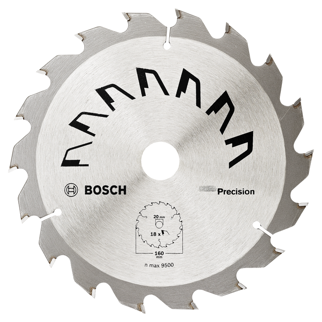 Bild von Kreissägeblatt 'Precision' 18 Zähne Ø 160 mm