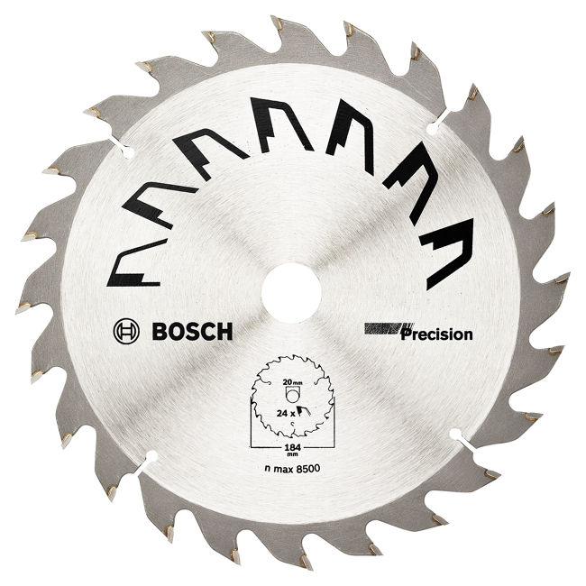 Bild von Kreissägeblatt 'Precision' 24 Zähne Ø 184 mm