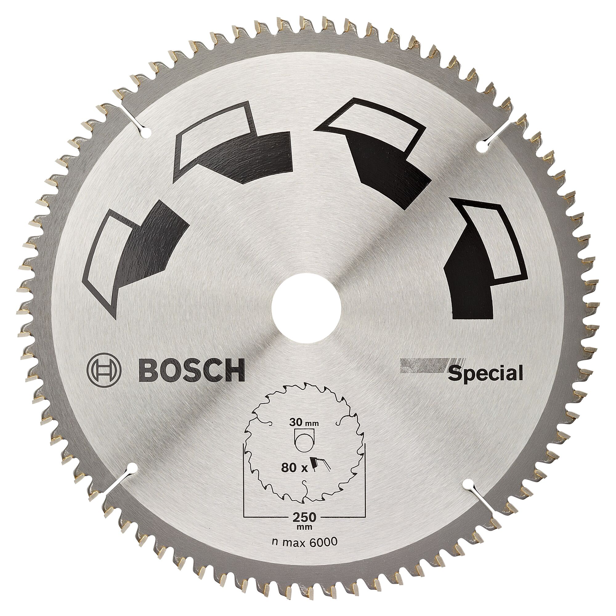 Bosch Kreissägeblatt Special, 250 x 2 x 30 mm, 80 Zähne