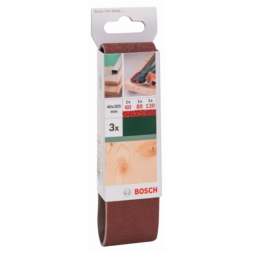Schleifbandset 3-teilig 4 x 30,5 cm G60/80/120