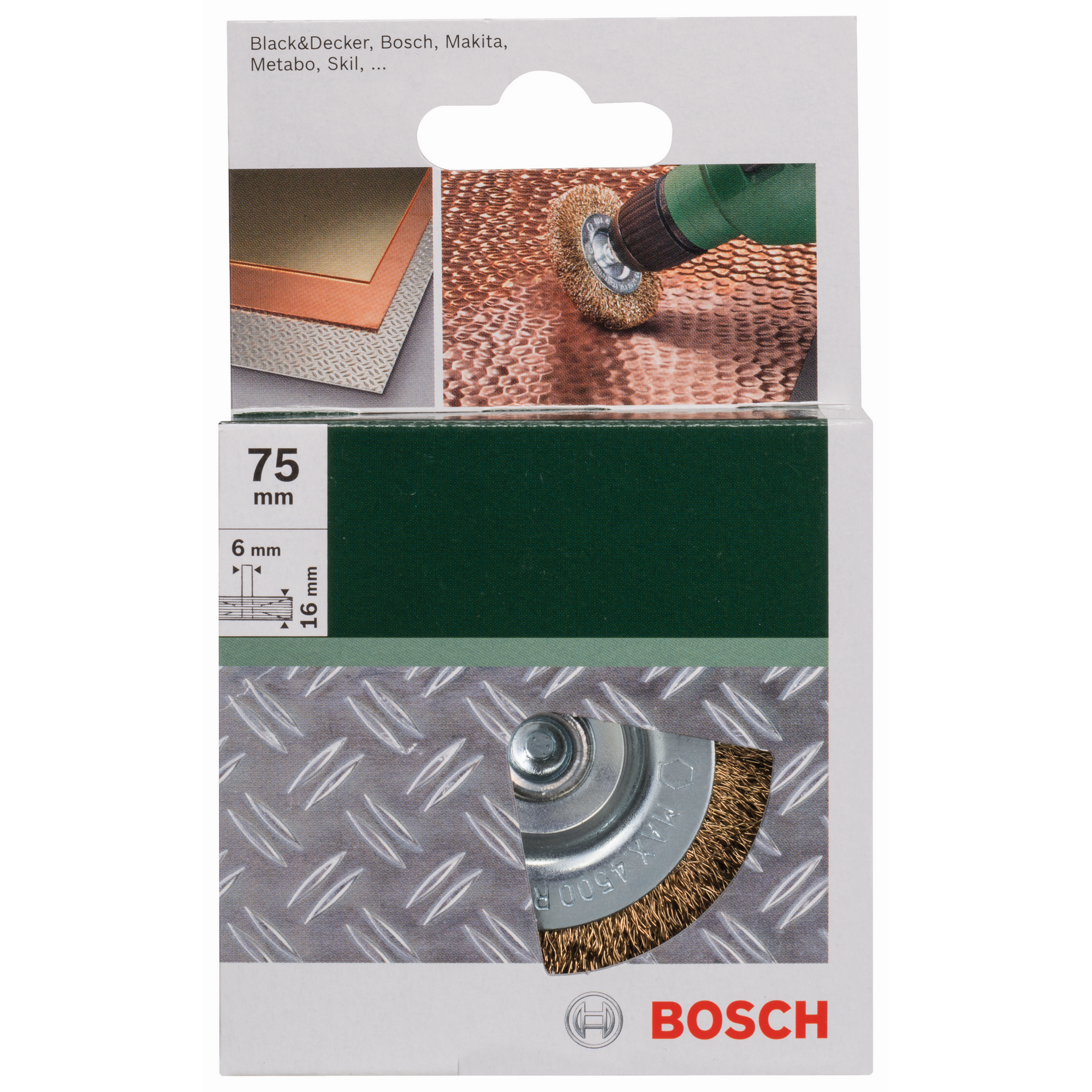 Topfbürste vermessingt Ø 75 mm