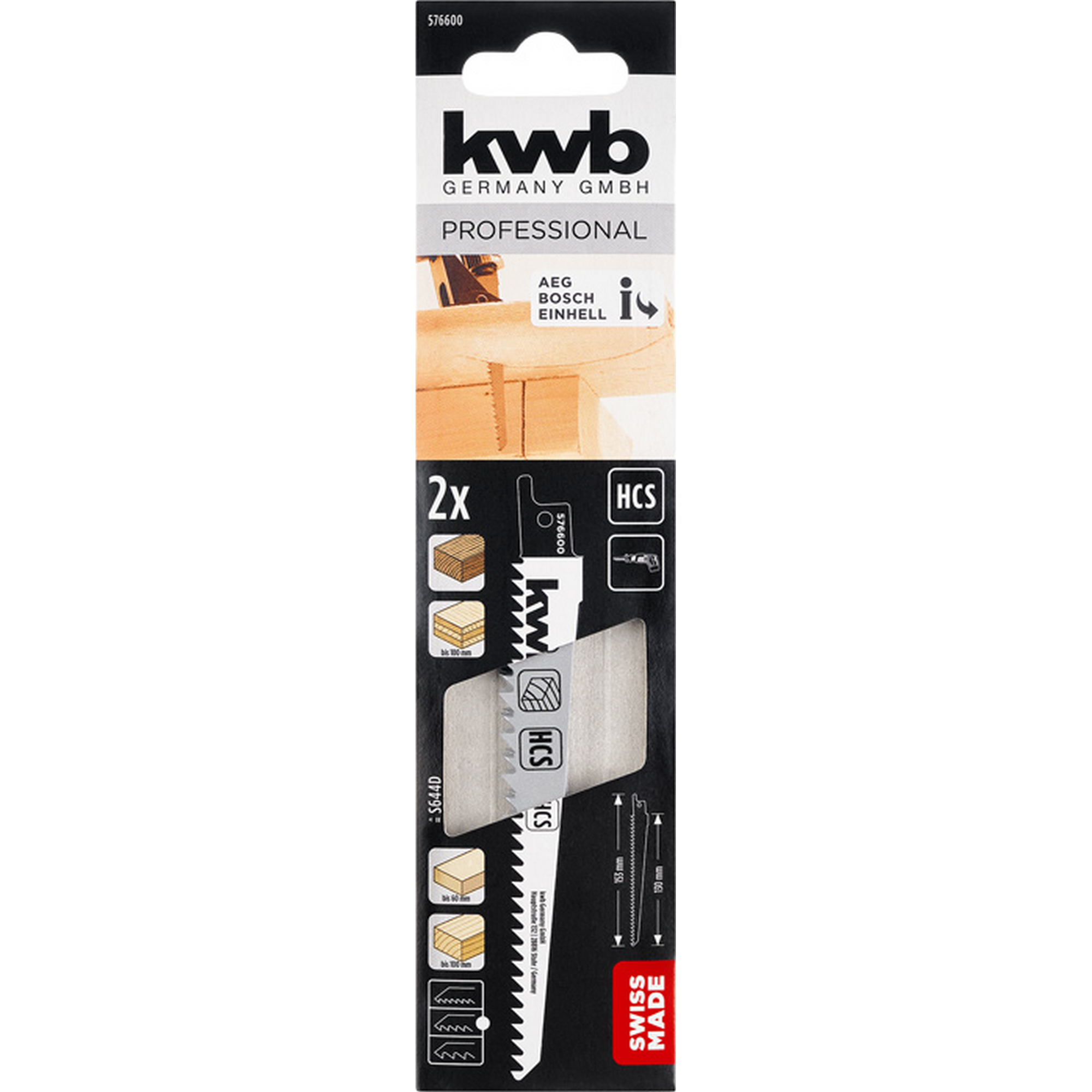 Säbelsägeblatt HCS mittel/kurve 2 Stück