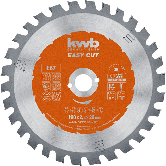 Bild von Handkreissägeblatt 'Easy Cut' 'Easy Cut' Ø 190 x 2,8 x 20 mm