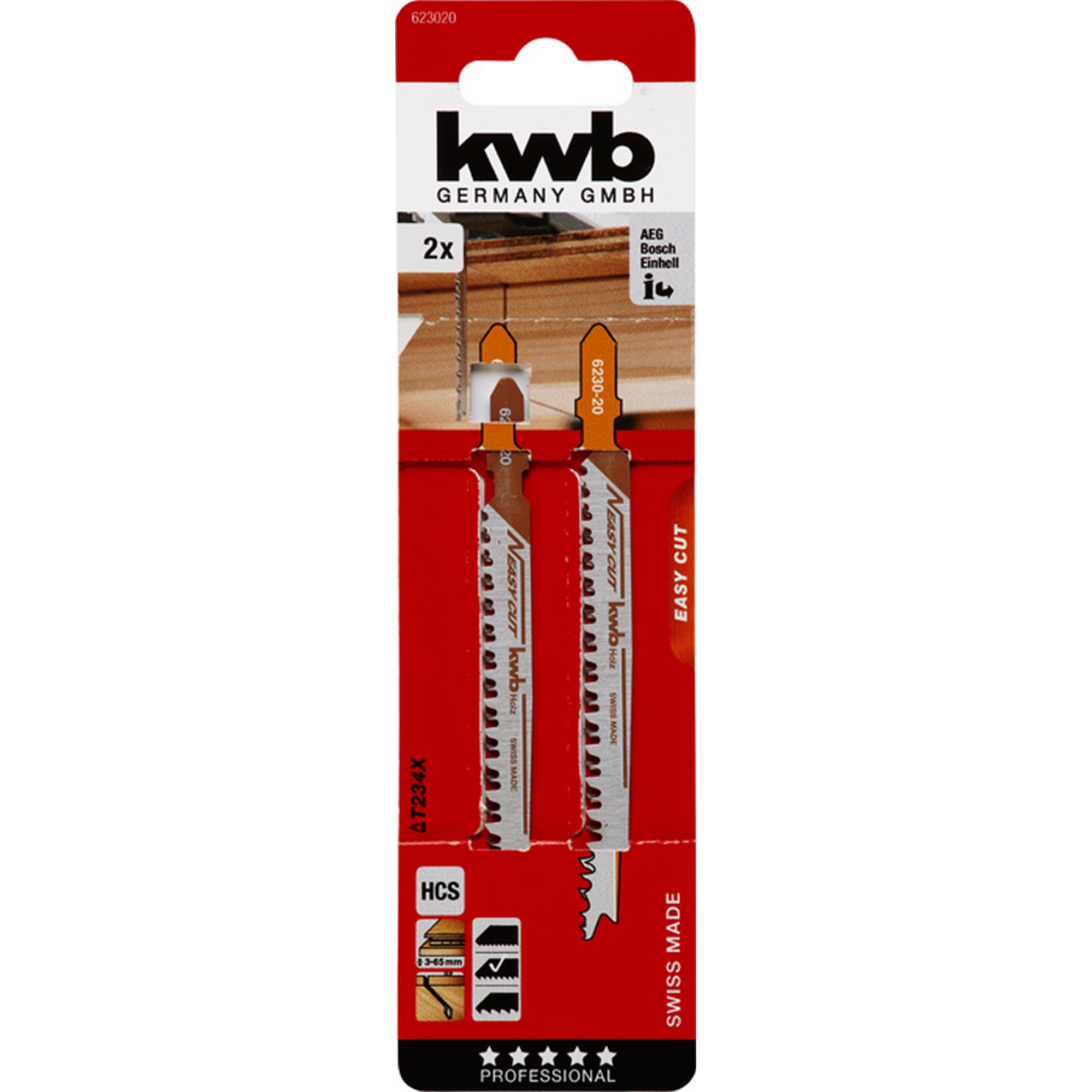 Stichsägeblatt 'Easy Cut' HCS fein/grob 2 Stück