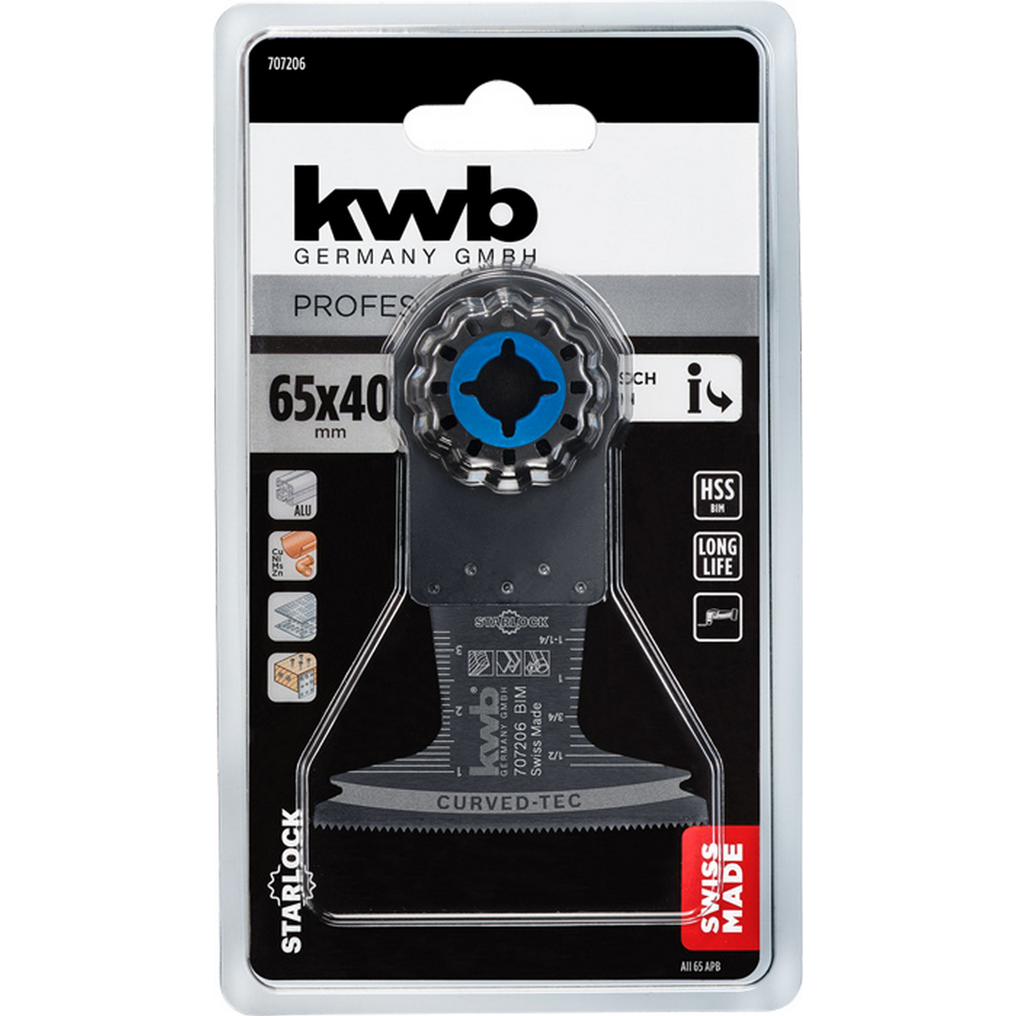 Tauchsägeblatt Bimetall 65 x 40 mm